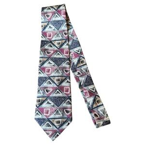 Robert‎ Talbott Best of Class Silk Geometric Tie Nordstrom Vintage Hand Painted
